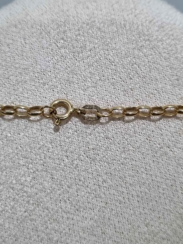 9CT YELLOW GOLD CABLE CHAIN NECKLACE WITH PENDANT TW386925 - Image 11