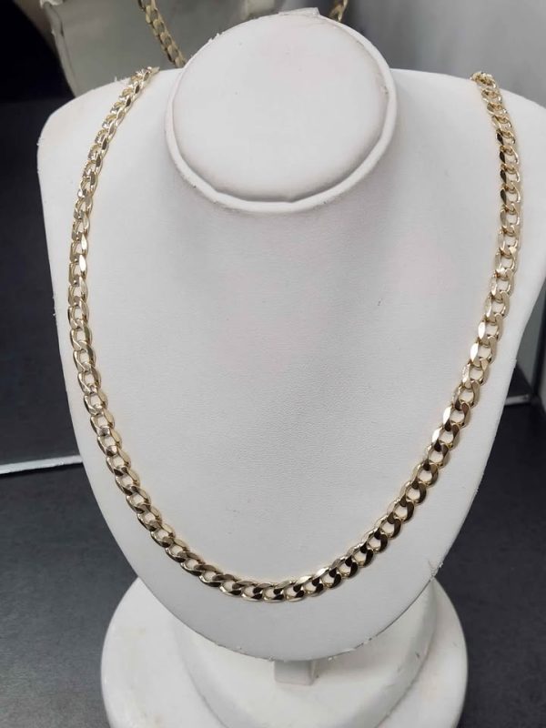 9CT YELLOW GOLD CURB LINK NECKLACE #GN380654 - Image 9