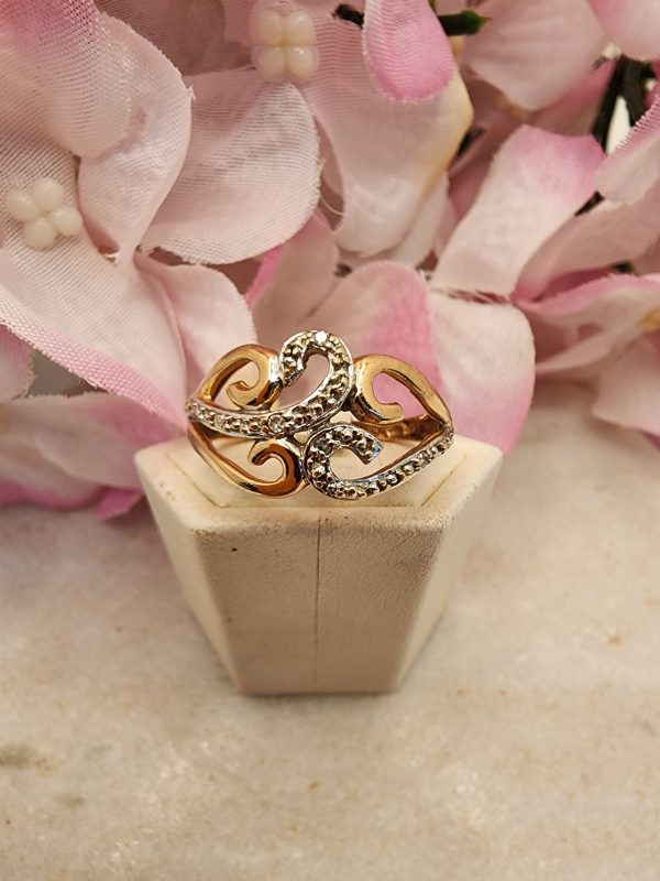 Ladies 9CT Rose Gold and Diamond Statement Ring- IP384752 - Image 11