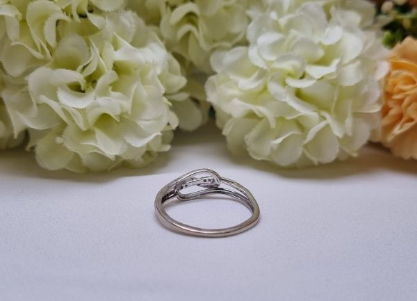 9ct White Gold Channel Set Infinity Knot Ring TW382670 - Image 8