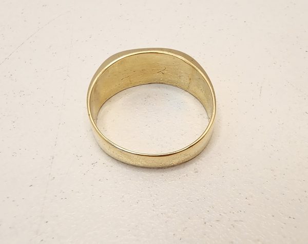 Men's 9CT Yellow Gold Illusion Signet Ring - IP381712 - Image 4
