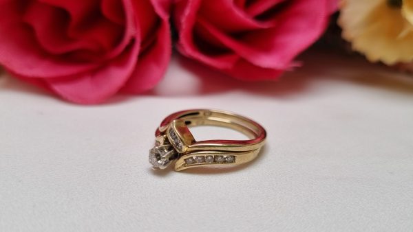 9ct Yellow Gold Bridal Set TW384480 - Image 9