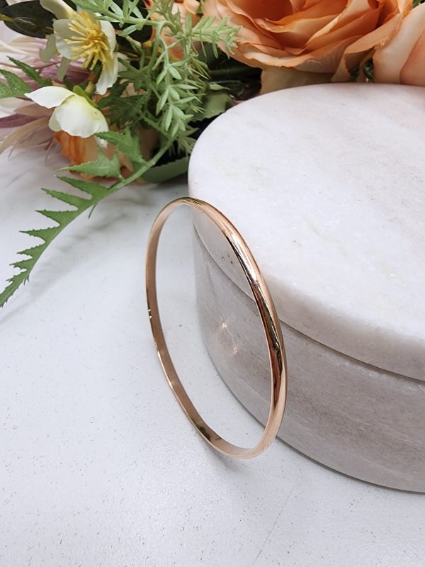 Ladies 9CT Rose Gold Bangle - IP344632 - Image 4