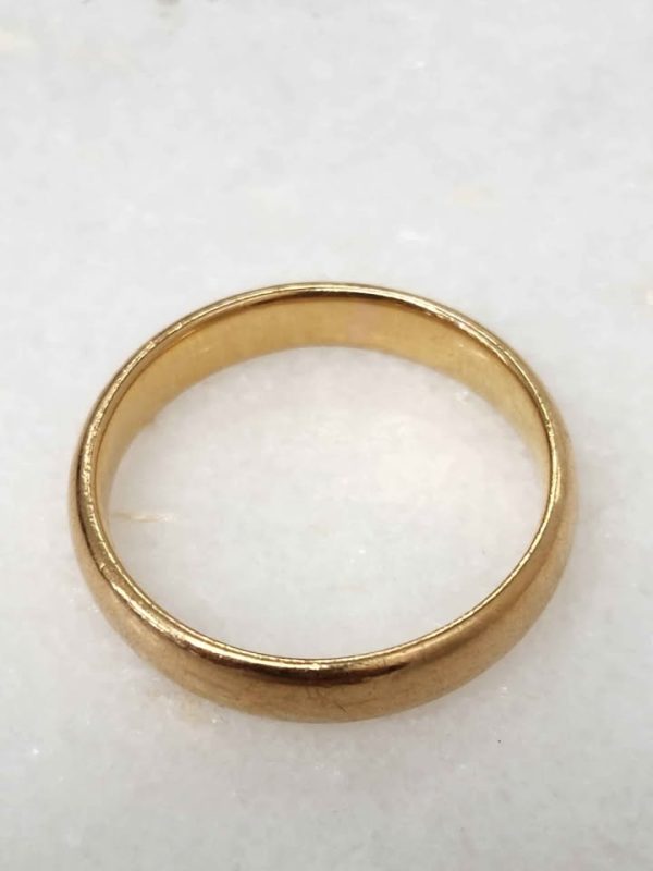UNISEX 22CT YELLOW GOLD SMOOTH WEDDER RING #GN386377 - Image 4