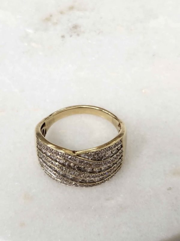 9CT YELLOW GOLD DIAMOND RING @GN387794 - Image 3