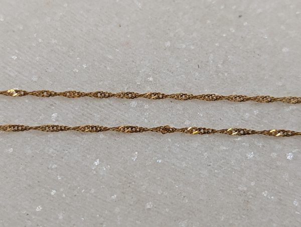 Ladies 9CT Yellow, White and Rose Gold Anklet (0.7gms) - BP366093 - Image 3