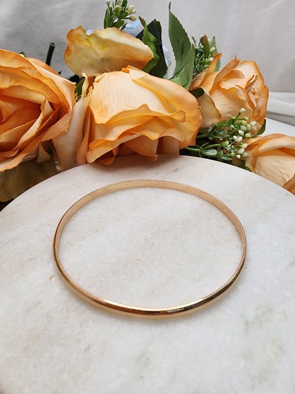 Ladies 9CT Rose Gold Bangle - IP344632 - Image 6