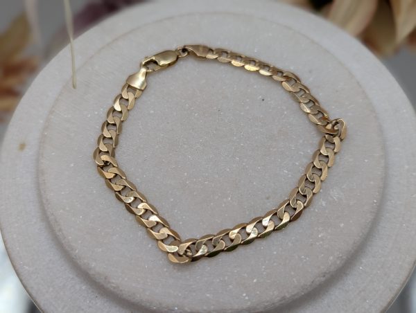Mens 9CT Yellow Gold Curblink Chain Bracelet (9.1gms) - BP368594