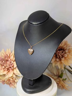 Ladies 9CT Yellow Gold Necklace With Heart Locket(3.59gms) - BP383761