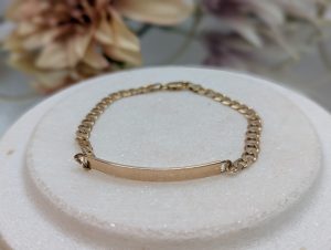 Ladies 9CT Yellow Gold Curblink ID Bracelet (6.6gms) - BP350600