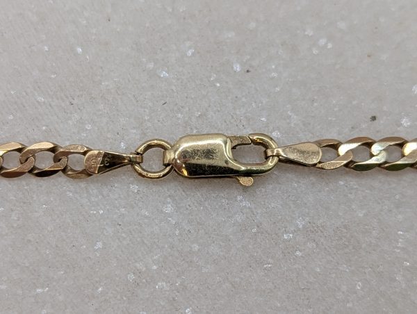 Ladies 9CT Yellow Gold Curblink Chain Necklace (8.9gms) - BP386669 - Image 4