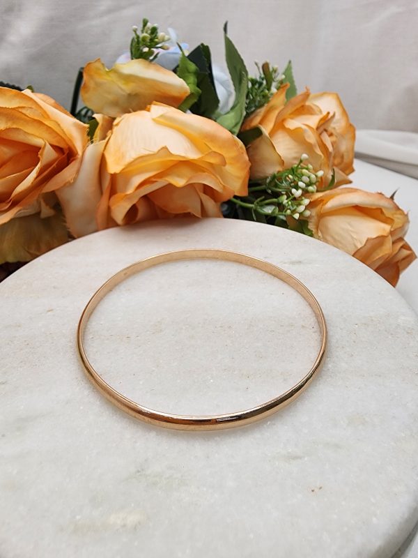 Ladies 9CT Rose Gold Bangle - IP344632 - Image 5