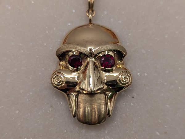 Unisex 9CT Yellow Gold and Ruby Jigsaw Pendant (14.3gms) - BP388208 - Image 2