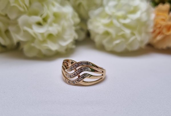9ct Yellow Gold Channel Set Weave Ring TW370879 - Image 7