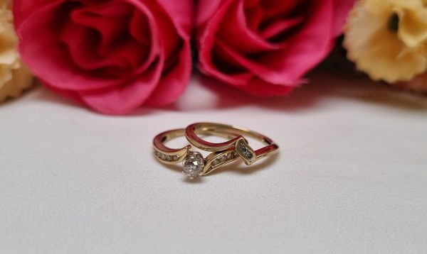 9ct Yellow Gold Bridal Set TW384480 - Image 2