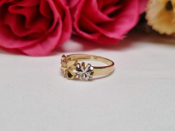9ct Tri-Gold Clover Leaf Ring TW375614 - Image 8