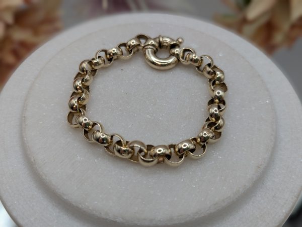 Ladies 9CT Yellow Gold Belcher Bracelet (19.9gms) - BP390111