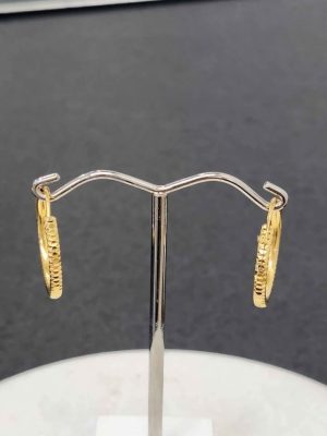 LADIES 21C YELLOW GOLD EARRINGS #GN385208