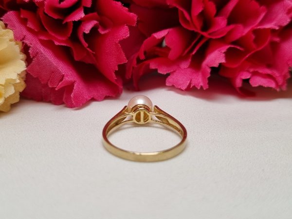 9ct Yellow Gold Pearl Solitaire Ring TW383748 - Image 4