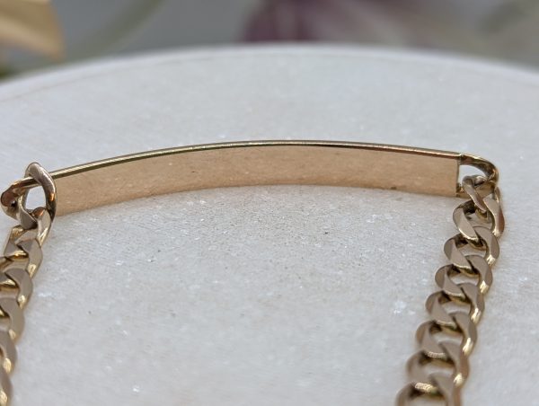 Ladies 9CT Yellow Gold Curblink ID Bracelet (6.6gms) - BP350600 - Image 4
