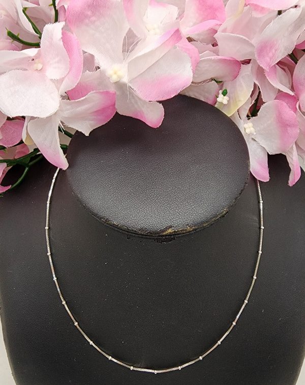14CT White Gold Box Chain 20cm - IP333342 - Image 3