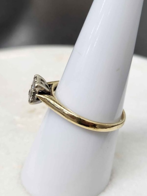 9CT YELLOW GOLD DIAMOND RING #GN387799