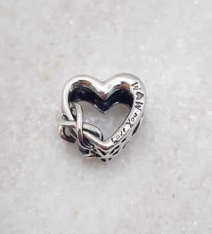 Pandora Openwork Heart Charm "Love you Mum" engraving - IP377423-8