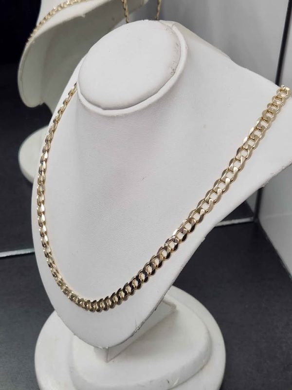 9CT YELLOW GOLD CURB LINK NECKLACE #GN380654 - Image 10