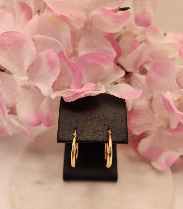 Ladies 9CT Yellow Gold Chunky Hoops - IP384760 - Image 11