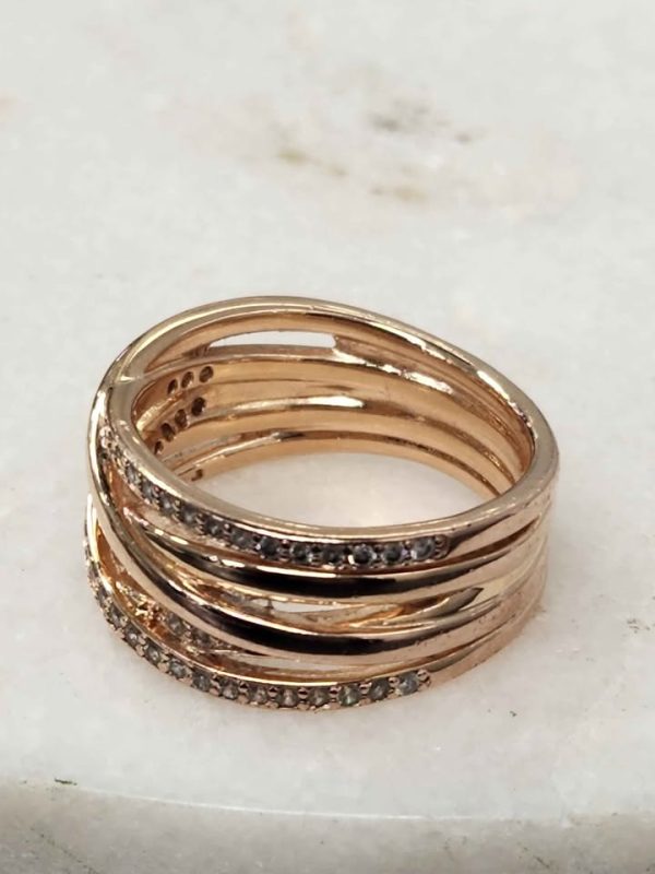 LADIES ROSE GOLD METAL RING #GN388014 - Image 4