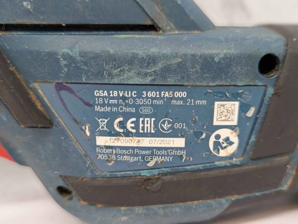 Bosch 18V Reciprocating Saw Skin-Only (GSA18V-LiC) - BP390251 - Image 4