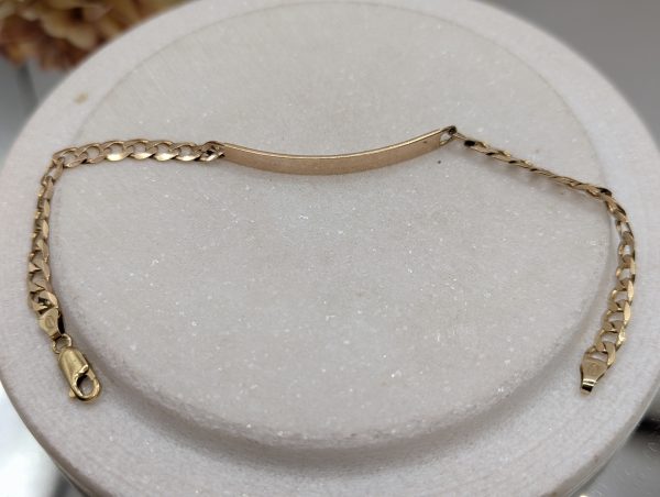 Ladies 9CT Yellow Gold Curblink ID Bracelet (6.6gms) - BP350600 - Image 7