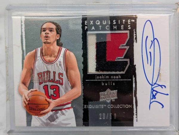 Upper Deck NBA Bulls Joakim Noah Autographed Game-Used Memorabilia and Card (29/50) - BP374646-5 - Image 3