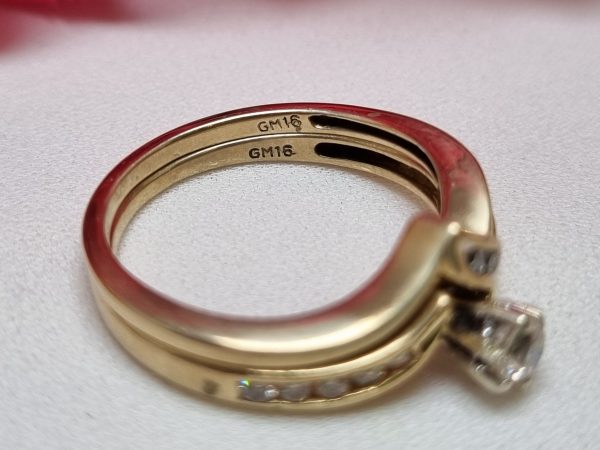 9ct Yellow Gold Bridal Set TW384480 - Image 11