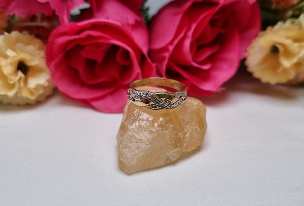 9ct Yellow Gold Weave-Pattern Ring TW378816 - Image 6