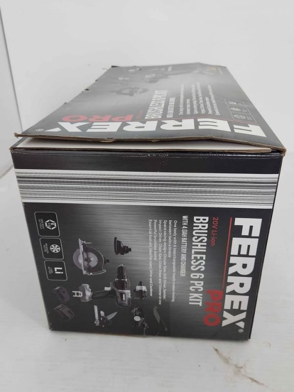 FERREX BRUSHLESS TOOL KIT COMBO IN BOX #GN386886 - Image 7