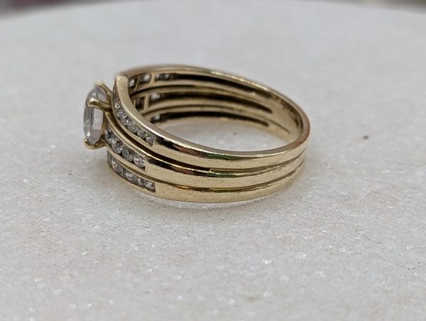 Ladies 9CT Yellow Gold Soldered Diamond Bridal Set (3.9gms) - BP369687 - Image 5