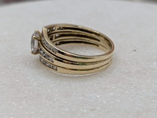 Ladies 9CT Yellow Gold Soldered Diamond Bridal Set (3.9gms) - BP369687 - Image 13
