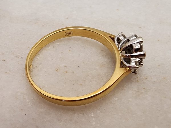 Ladies 18CT Yellow Gold Flower Design Diamond Ring - IP384792 - Image 14