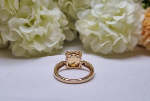 9ct Yellow Gold Yellow Stone and Diamond Ring TW370889 - Image 5