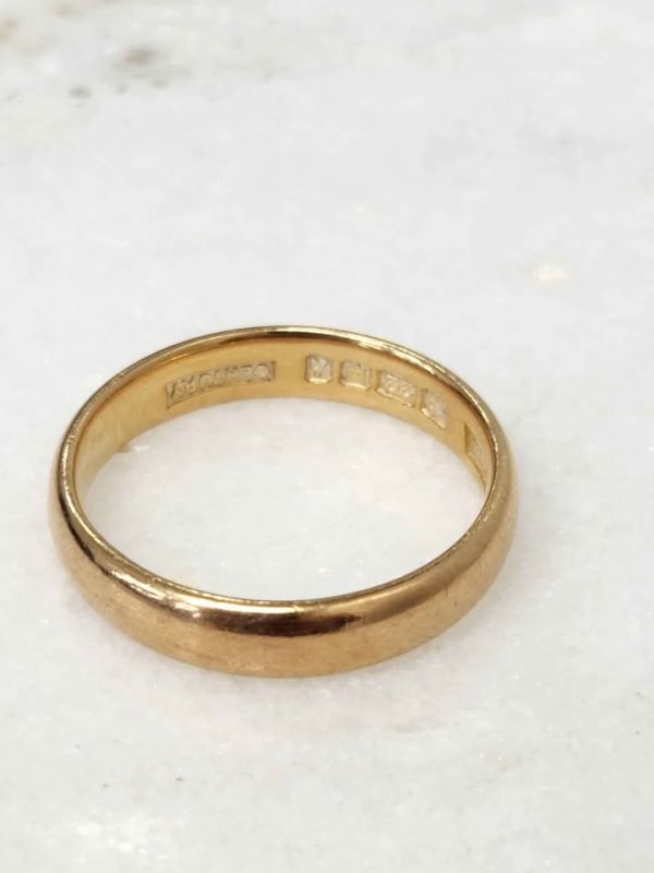 UNISEX 22CT YELLOW GOLD SMOOTH WEDDER RING #GN386377 - Image 5
