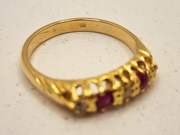 Ladies 14CT Yellow Gold Ring with Rubies and Diamonds Valuated - IP354365 - Image 13