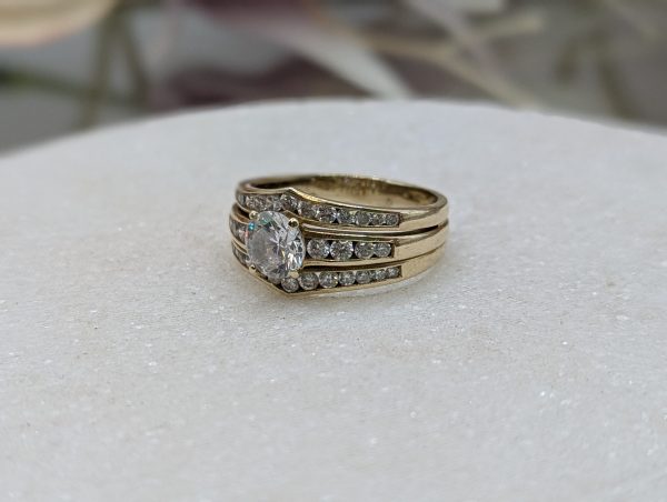 Ladies 9CT Yellow Gold Soldered Diamond Bridal Set (3.9gms) - BP369687 - Image 9