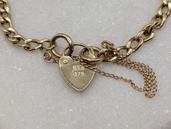 Ladies 9CT Yellow Gold Heart Locket Bracelet (5.1gms) - BP383230 - Image 8