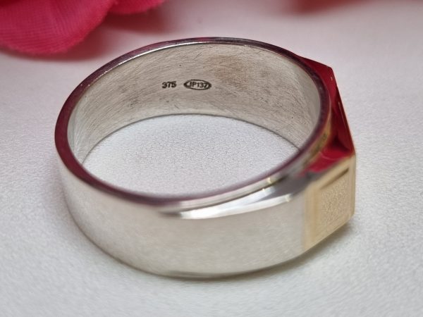 9ct Yellow Gold and Silver Australian Flag Signet Ring TW384663 - Image 5