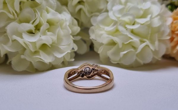 9ct Yellow Gold Three Stone Bypass Ring TW380978 - Image 12
