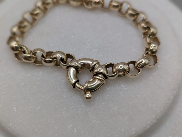 Ladies 9CT Yellow Gold Belcher Bracelet (19.9gms) - BP390111 - Image 4