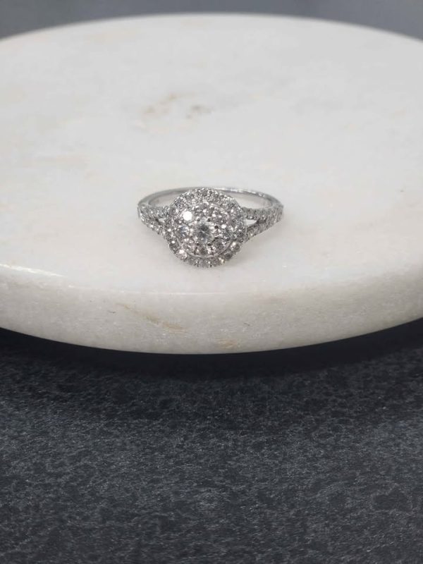 14CT WHITE GOLD DIAMOND CLUSTER RING #GN347415 - Image 15