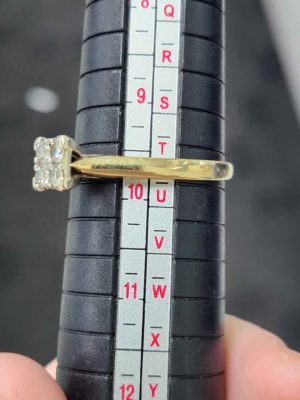 9CT YELLOW GOLD DIAMON RING #GN387799