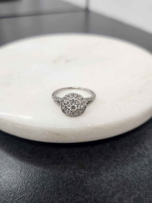 14CT WHITE GOLD DIAMOND CLUSTER RING #GN347415 - Image 18